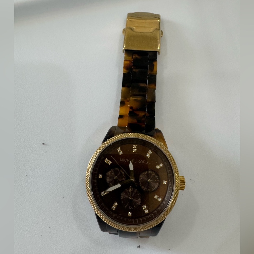 Michael Kors tortoise shell watch
